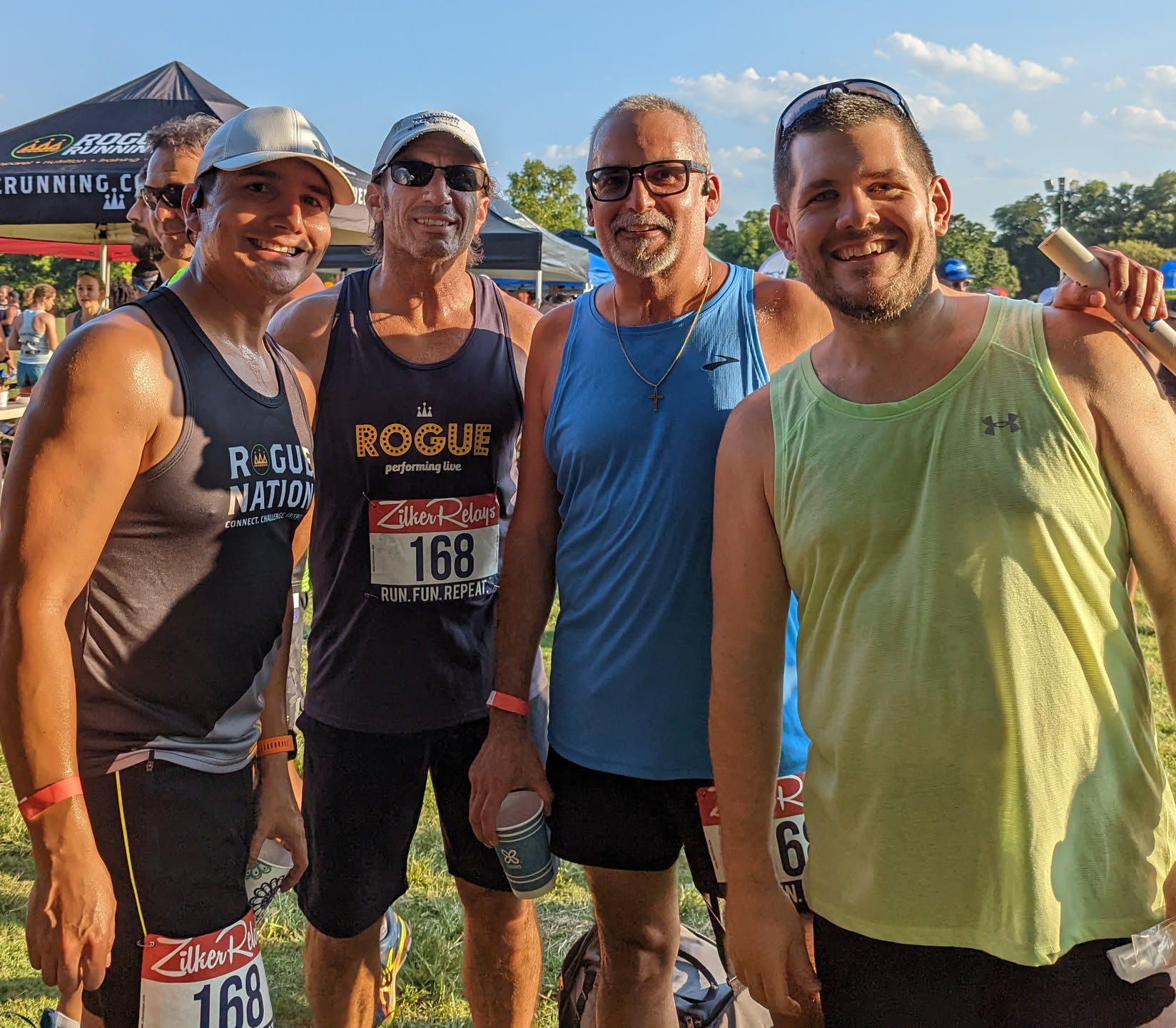 Larry with friends at the Zilker Relays